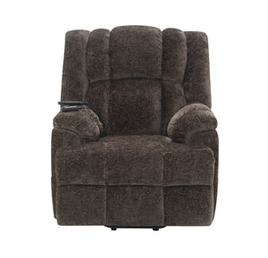 English Elm Brown Power Lift Recliner With Soothing Heat, Massage & Easy Mobility - Ultimate Comfort Solution! B062P215449