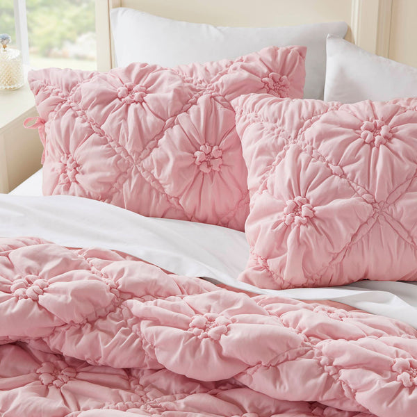 English Elm 3PCS King Comforter Set with Plush Microfiber Fill, Oversized 102"x88" Comforter and Shams Pink 16.93 L x 12.99 W x 7.87 H B035P366524