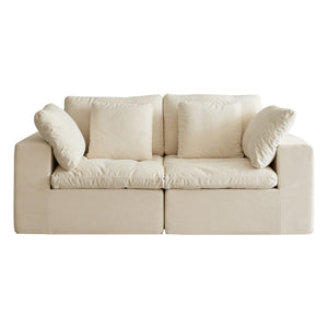 English Elm Modular Sectional Sofa - Versatile Sherpa Corduroy Couch With Space-Saving Design For Any Room W3622S00002
