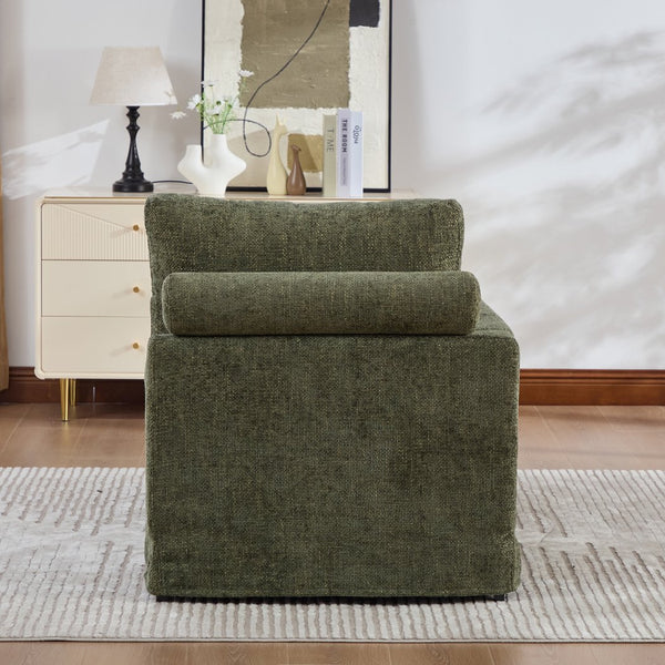 English Elm 31.89" Wide Chenille Modular Sofa Bed with Pocketed Springs for Compact Living W3189P365862