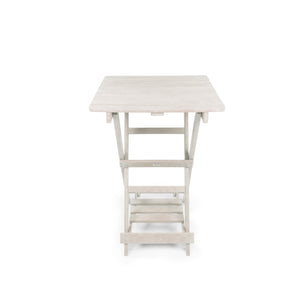 English Elm Summit Ridge Recycled Hdpe Outdoor Folding Bar Table Weather Resistant Eco Patio Ivory B2745P409714