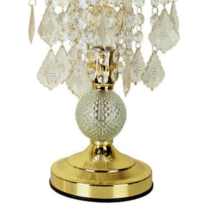 English Elm 15" Tall Steel Table Lamp - Modern Glam Gold Finish With Colorful Glass Accents For Any Room B072116030