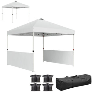 English Elm Outsunny 10x10 Pop up Canopy Uv50 Oxford Roof Adjustable Legs Wheeled Bag W2225P485603