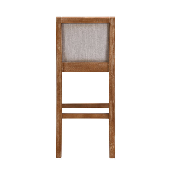 English Elm Christopher Knight Home® - 30.5 Inch Bar Stools Set of 2 with Upholstered Fabric Seats, Rubberwood Frame, 30.5" Height, 300 lb Capacity Beige,Wood N780P192217N