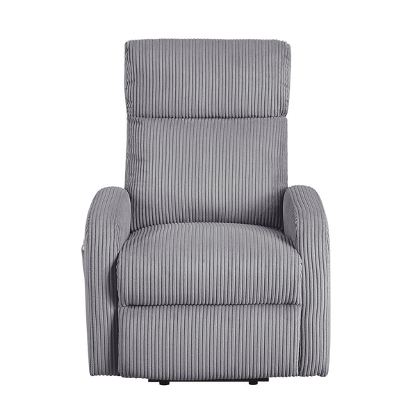 English Elm Contemporary Power Lift Chair Recliner with Plush Corduroy, Foam-Over-Coil Support & Side Pocket Dark Gray 31 L x 29 W x 24 H B011P395830