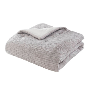 English Elm 3 Piece Oversized Comforter Set Full/Queen - Cotton Blend Face, Plush Polyester Fill, Hotel-Style Cozy Grey 23.62 L x 22.83 W x 12.99 H B035P280374