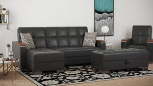 English Elm Primenest Zenaero Convertible Chaise Lounge With Storage - Modern Upholstered Sleeper For Comfort B030P303559-GIGA