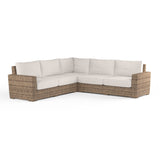 Havana Sectional in Canvas Natural w/ Self Welt SW1701-SEC-5404 Sunset West