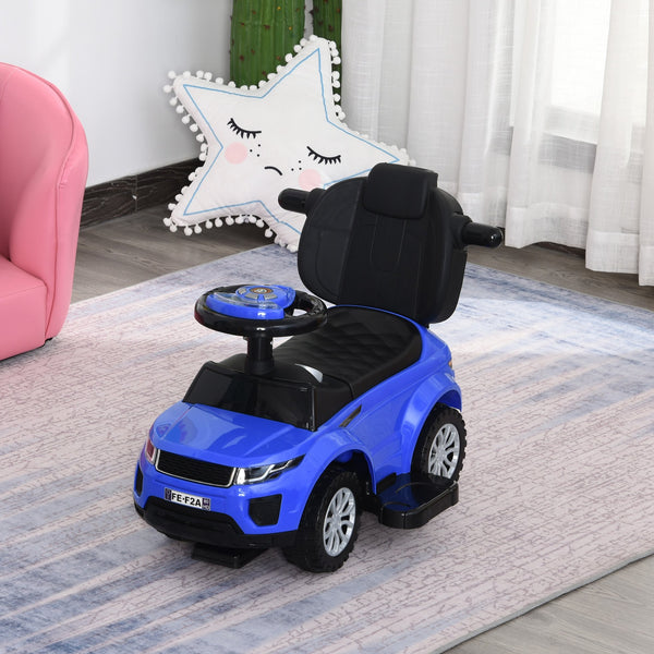English Elm Aosom Toddler Ride on Push Car with Horn Music Steering Wheel and Secure Guardrail W2225P229755