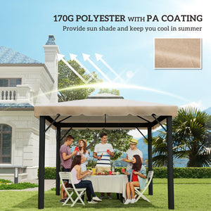 English Elm Outsunny Portable Galvanized Steel Carport with Uv Shield Pe Cover for Bikes and Tools W2225P200876