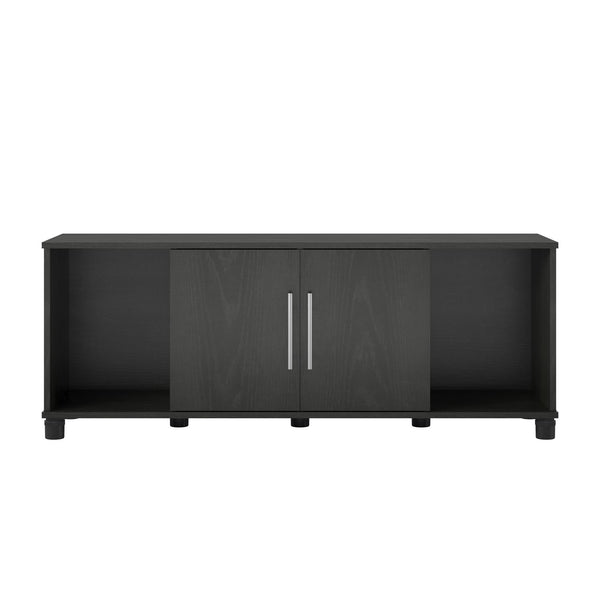 English Elm Shoe Storage Bench with Four Open Compartments for Entryway Mudroom Organization B2733P444490