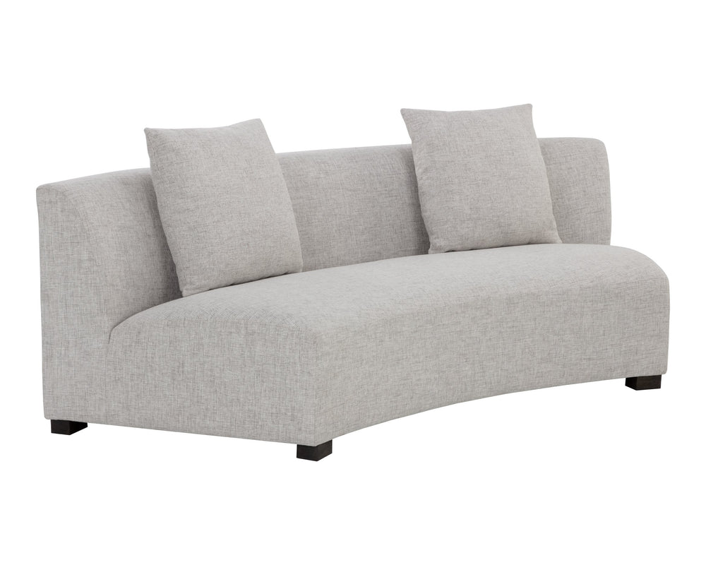 Sunpan Sarasota Modular Sofa - Luxurious Rhapsody Greige with Curved Design & Deep Cushioning for Comfort