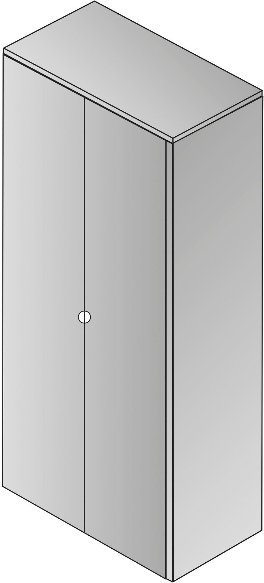 OSP Home Furnishings Kenwood Engineered Wood Wardrobe with Adjustable Shelving for Bedroom Closet Storage KEN-51-LCH