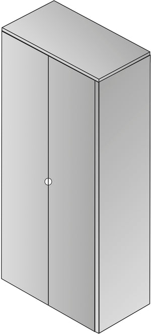 OSP Home Furnishings Kenwood Engineered Wood Wardrobe with Adjustable Shelving for Bedroom Closet Storage KEN-51-LCH