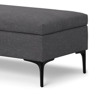 English Elm Rebecca Large Storage Ottoman Coffee Table With Lift-Up Lid - Stylish Slate Gray & Versatile Design B136P252690-GIGA