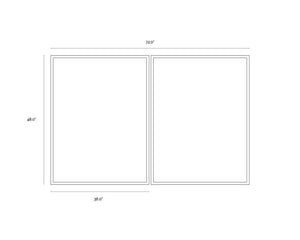 Sunpan Lakeside Views Wall Art Set of 2 - Hand-Painted Marsh Landscape in Elegant Black Floater Frame