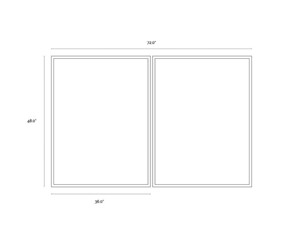 Sunpan Lakeside Views Wall Art Set of 2 - Hand-Painted Marsh Landscape in Elegant Black Floater Frame