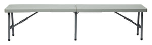 OSP Home Furnishings 6' Folding Bench with Powder Coated Steel Frame and Resin Top for Outdoor Events PC-15F