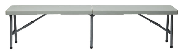 OSP Home Furnishings 6' Folding Bench with Powder Coated Steel Frame and Resin Top for Outdoor Events PC-15F
