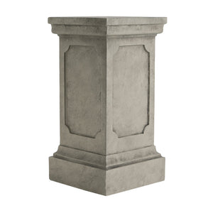 English Elm 25.75'' Square Mgo Pedestal Plant Stand with Stone Textured Brushed Gray Finish N772P334165G