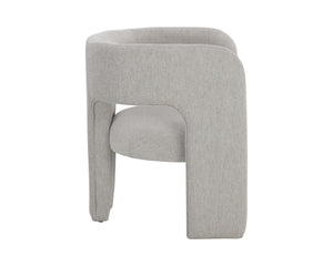 Sunpan Isidore Lounge Chair - Contemporary Comfort with Curved Backrest and Chic Boucle Fabric Design Ernst Sandstone