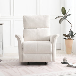 English Elm Manual Rocker Recliner Chair - Plush Gray Velvet Glider For Small Spaces, Home Theater & Nurseries W1028S00047