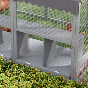 English Elm Wooden Fir Catio Outdoor Cat Enclosure with Uv Cover Platforms and Climbing Ladders T3971S00076