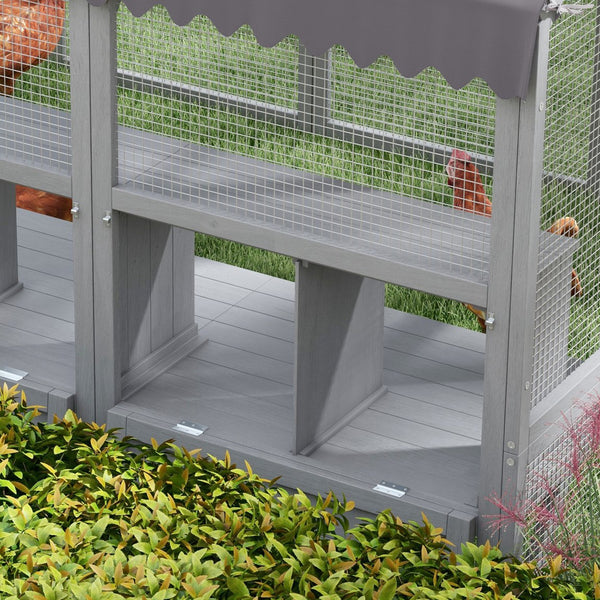 English Elm Wooden Fir Catio Outdoor Cat Enclosure with Uv Cover Platforms and Climbing Ladders T3971S00076