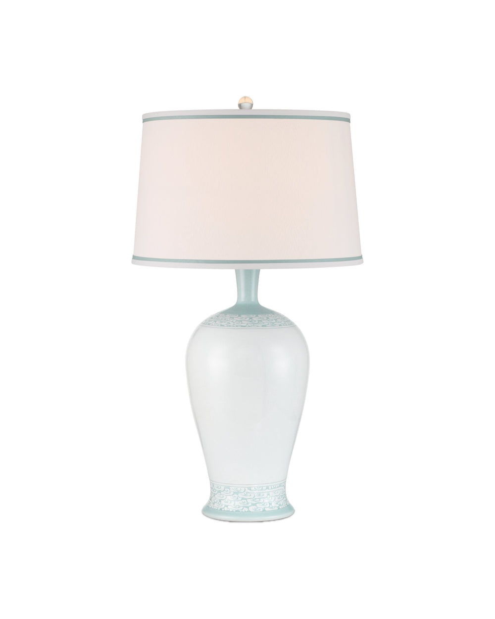 Currey & Company Ketty Table Lamp – Elegant Ming Dynasty Inspired Design With Cloud Motifs And Polished Nickel Finial Blue Porcelain 6000-1027-currey-company