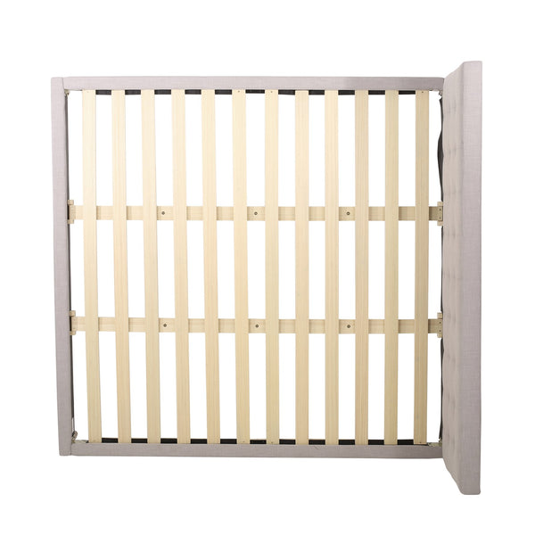 English Elm Christopher Knight Home® - UPHOLSTERY King Size Bed Light Grey Upholstered Button Tufted Headboard Contemporary Fabric Elegant Upgrade N761S6726603L