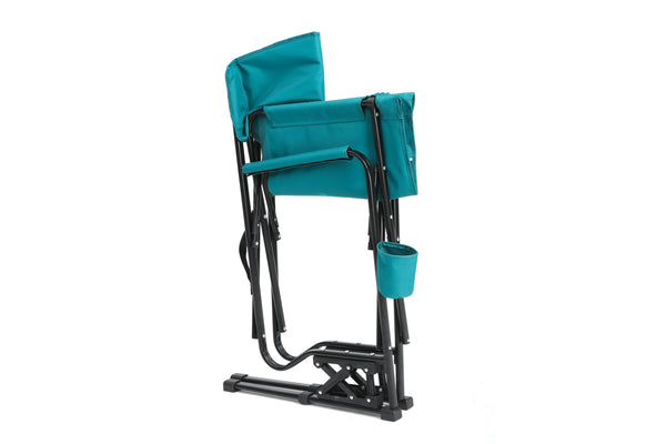 English Elm Outdoor Freestyle Rocker Camping Chair with Spring-Action Shock Absorbers, Eazy-Fold Setup, Mesh Backrest and Cup Holder for Comfort and Durability Blue W640P224439