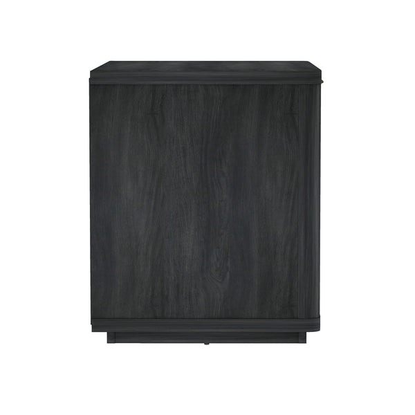 English Elm Evelyn 32" Charcoal Gray Nightstand With Modern Design, 1-Drawer & Open Shelf For Easy Storage B365P398529