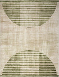 Nourison Astra Machine Washable ASW03 Machine Made Power-loomed Borderless Design Indoor Only Mid-Century Modern Scandinavian Rug Ivory Olive, Ivory Olive 100% Polyester 99446988485