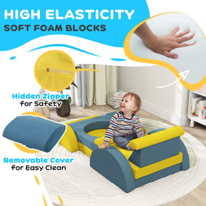 English Elm Qaba 14 Piece Modular Foam Play Couch Convertible Kids Floor Sectional Sofa W2225P249711