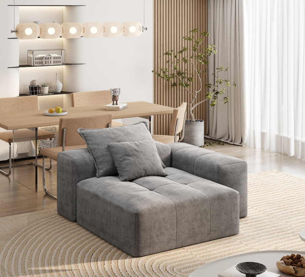 English Elm Modern Oversized Modular Sectional Sofa - Plush Chenille, No Assembly, 2 Pillows, 4 Colors Available! W1885P298455