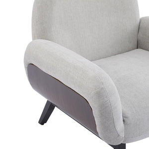 English Elm Christopher Knight Home® - Audrey Ergonomic Armchair with Plush Cushion and Solid Wood Frame for Stylish, Durable Comfort Grey 33.25 L x 29.75 W x 16.75 H N776P291712G