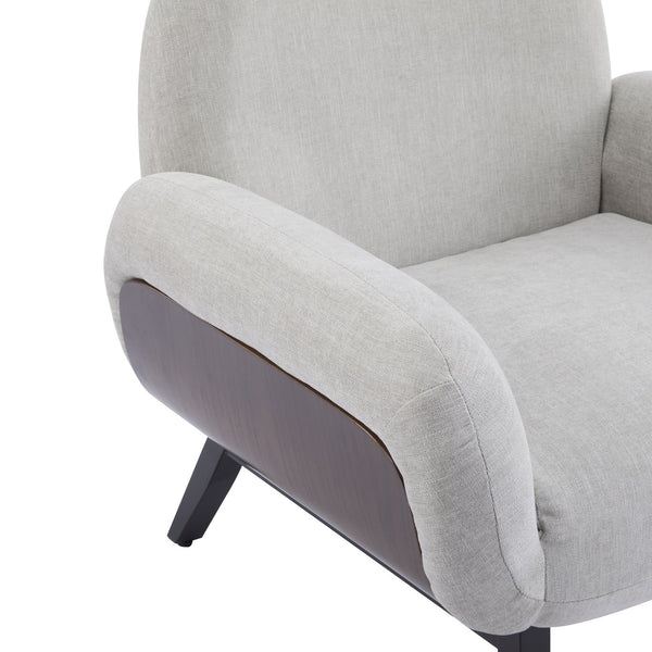 English Elm Christopher Knight Home® - Audrey Ergonomic Armchair with Plush Cushion and Solid Wood Frame for Stylish, Durable Comfort Grey 33.25 L x 29.75 W x 16.75 H N776P291712G