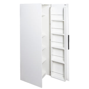 English Elm Kitchen Pantry Cabinet Freestanding Melamine Storage with Shelves for Dining Room White W331P435940