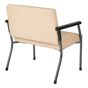 OSP Home Furnishings Bariatric Big and Tall Guest Chair with Reinforced Metal Frame for Waiting Rooms Buff BC9603-R104