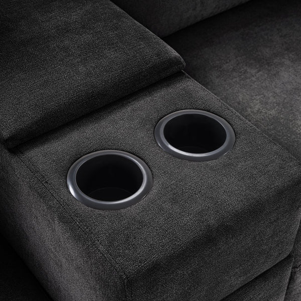 English Elm Swivel Barrel Accent Chair Chenille Tufted Round Club Seat for Living Room Lounge Black N719S002350B