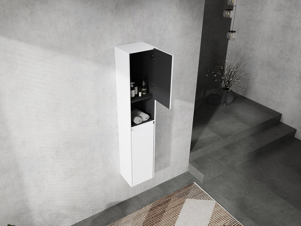 English Elm 12" Bathroom Side Cabinet - Wall-Mounted, Soft-Close Doors, Space-Saving Design For Modern Homes W999S00282