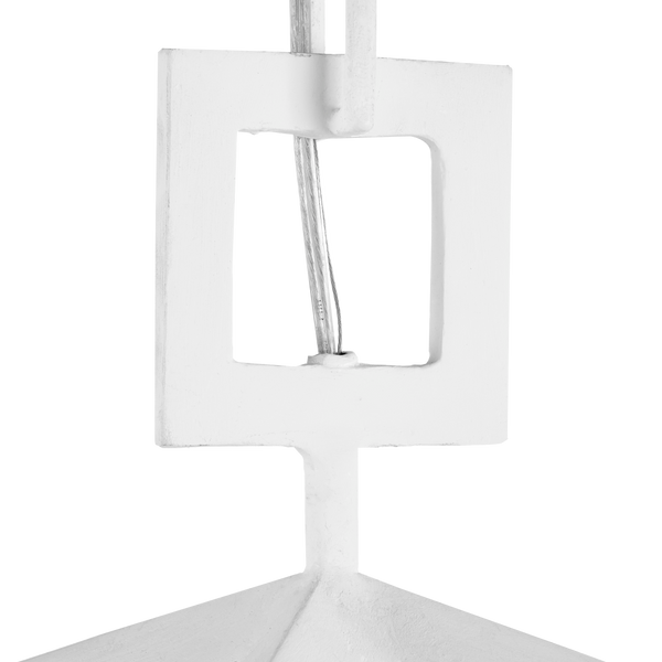 Denison Medium White Lantern - Elegant Hammered Wrought Iron Fixture for Modern Home Décor