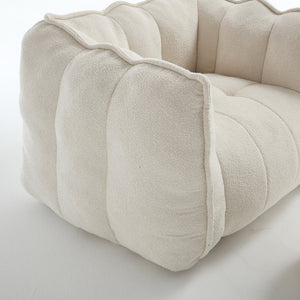 English Elm Soft Bean Bag Chair With High-Resilience Foam Chips & Footstool – Ideal For Gaming, Reading, Relaxing W1996P309477-GIGA
