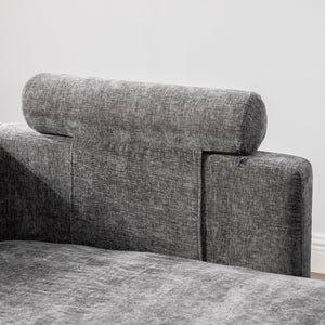English Elm 82.68" Wide Chenille Two Seat Sofa Solid Wood Frame with Lumbar Pillows Living Room Gray W3189S00025