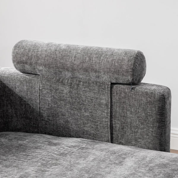 English Elm 82.68" Wide Chenille Two Seat Sofa Solid Wood Frame with Lumbar Pillows Living Room Gray W3189S00025