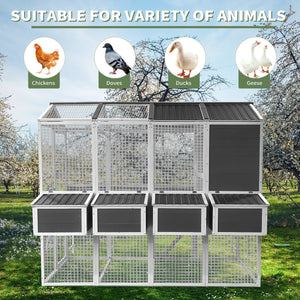 English Elm Chicken Coop Walk-in Cedar Structure with Nesting Boxes for Backyard Flocks W1850S00009