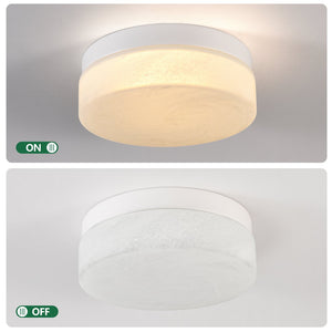 English Elm 12 Inch Led Ceiling Light - 24W Flush Mount Fixture For Modern Bedroom, Living Room & Dining Areas W2312P375014