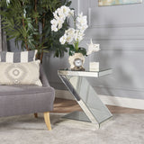 Christopher Knight Home® - Noble House - Auda Mirrored Z Shaped Side Table