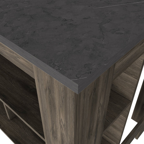 English Elm Brooklyn Kitchen Island With Spacious Work Surface & 3 Concealed Shelves For Organized Storage B128P148879