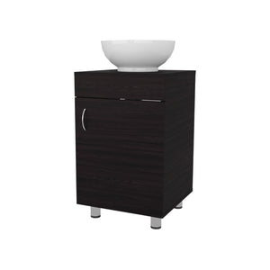 English Elm Wengue Bathroom Vanity With Integrated Vessel Sink, Spacious Storage, Modern Design For Small Spaces B062P303929-GIGA